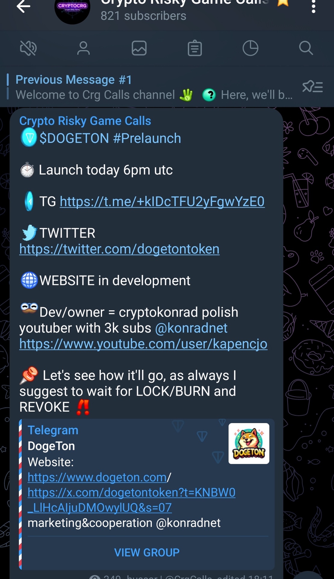 CryptoRiskyGameCalls App Image