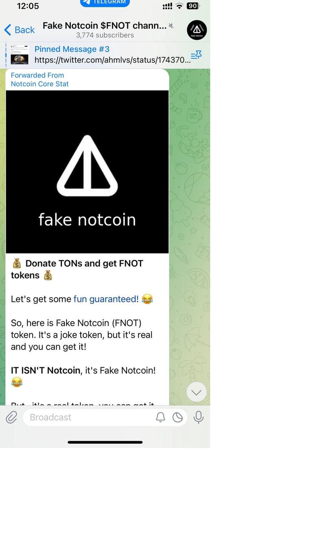 Fake Notcoin App Image