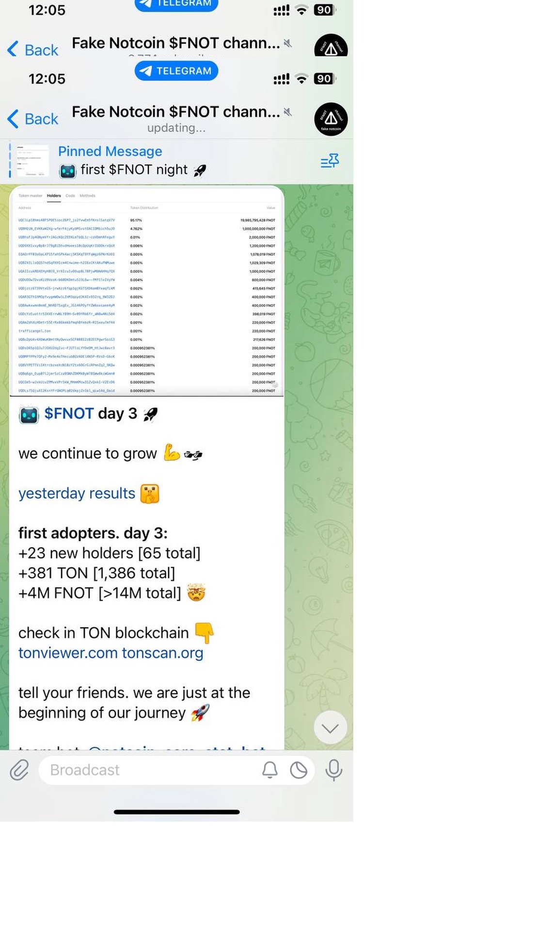 Fake Notcoin App Image