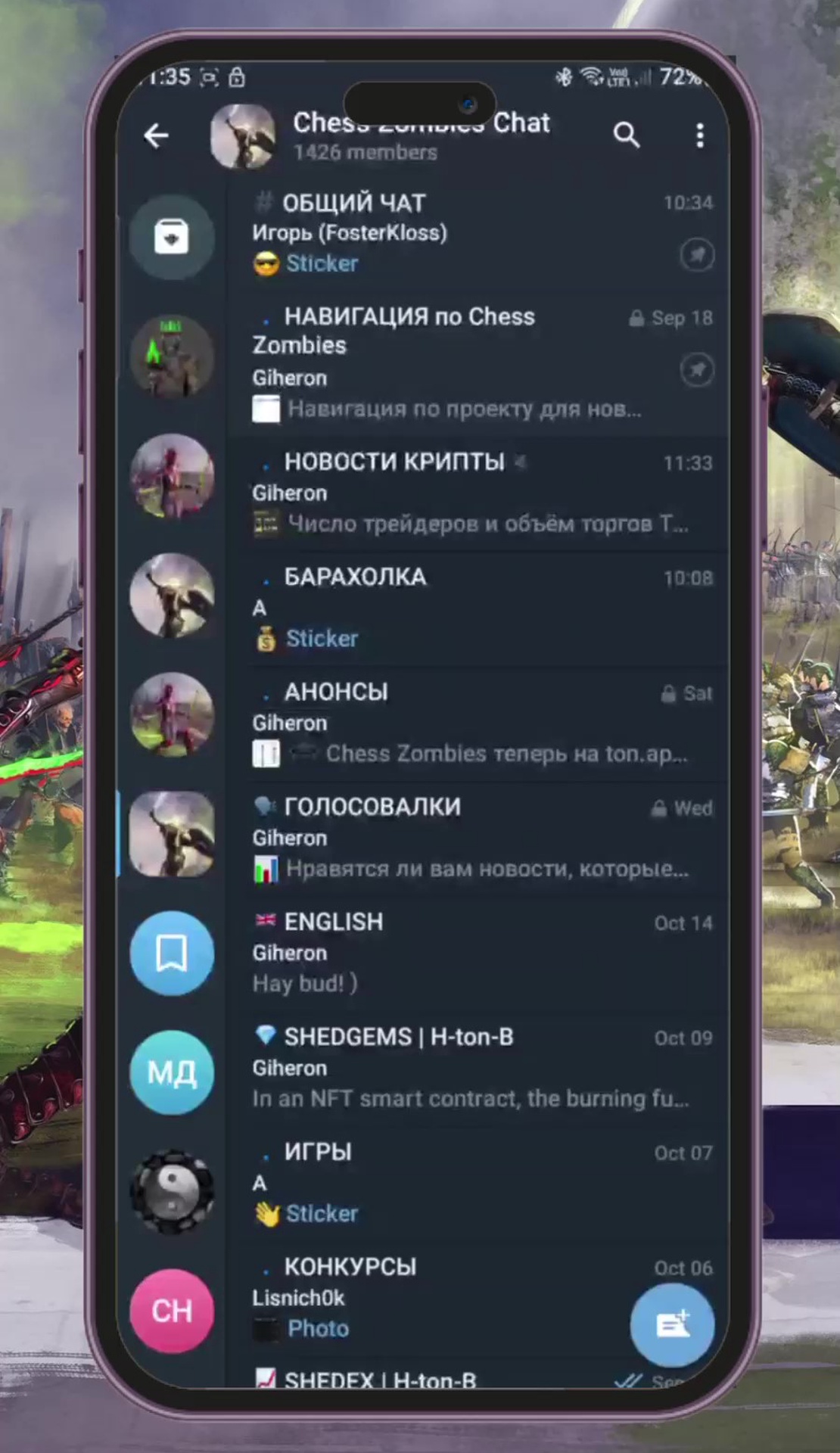 Chess Zombies Chat App Image