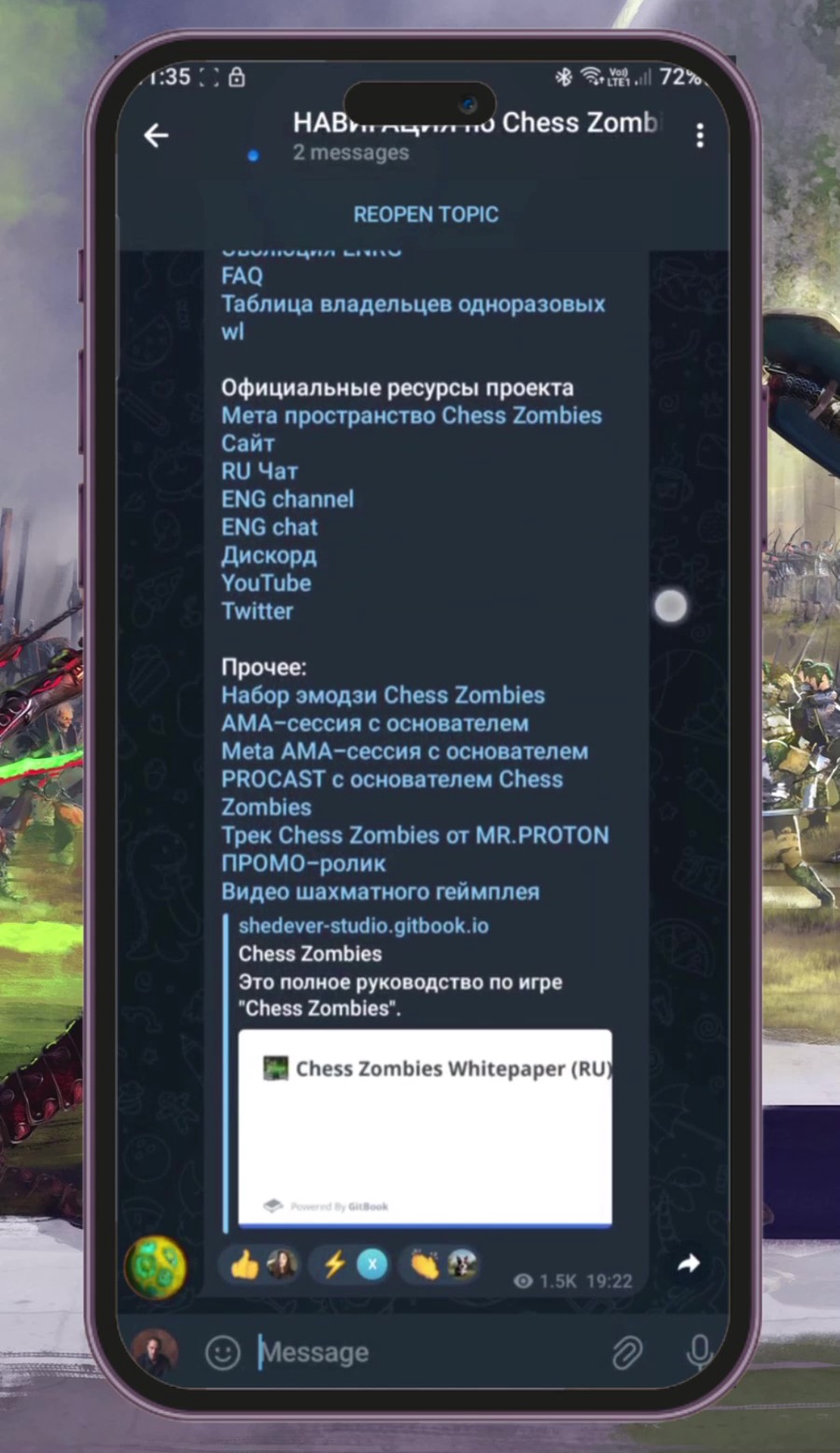 Chess Zombies Chat App Image