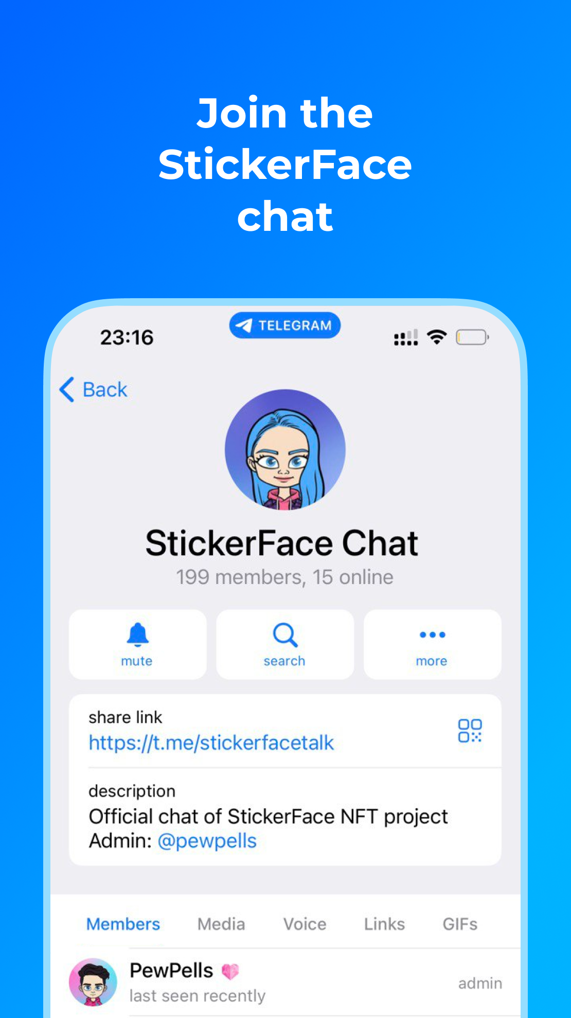 StickerFace Chat App Image