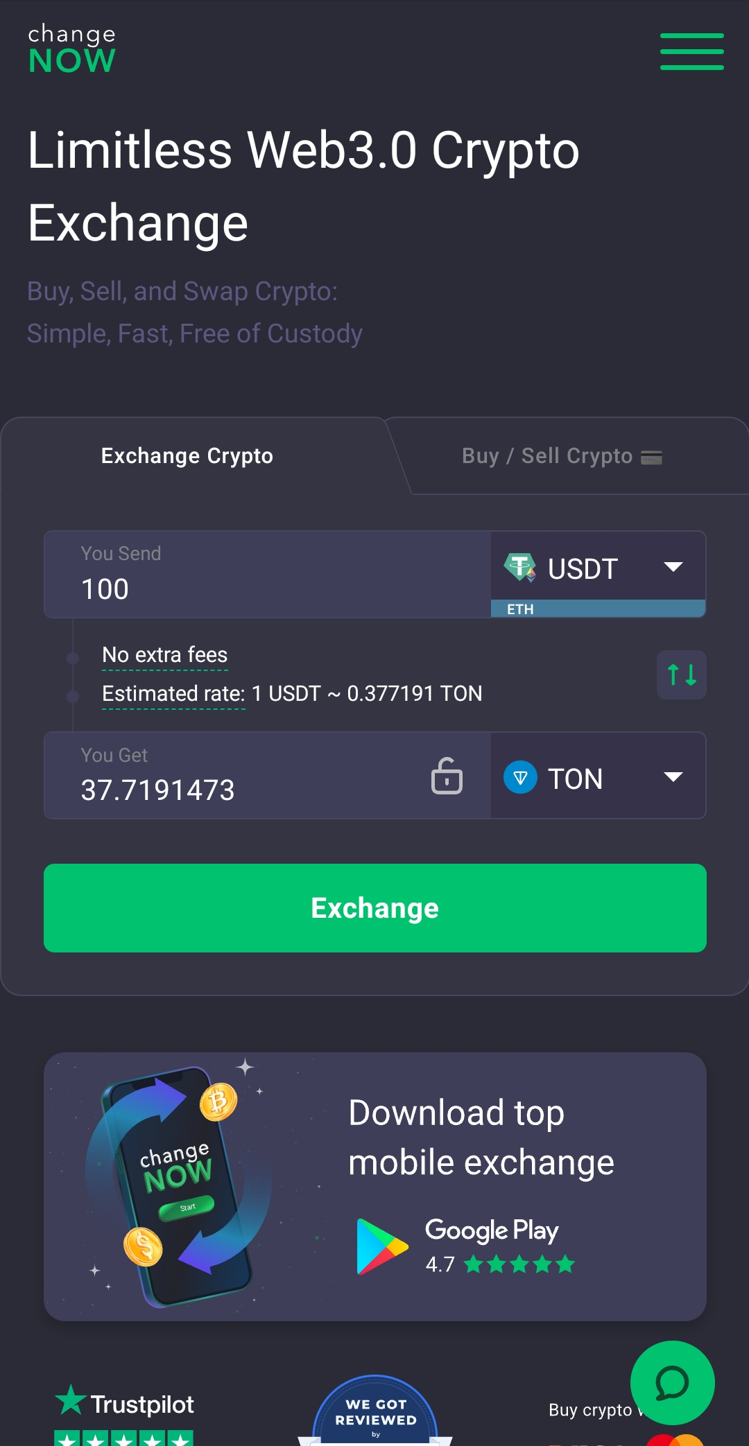 Change Now App Image