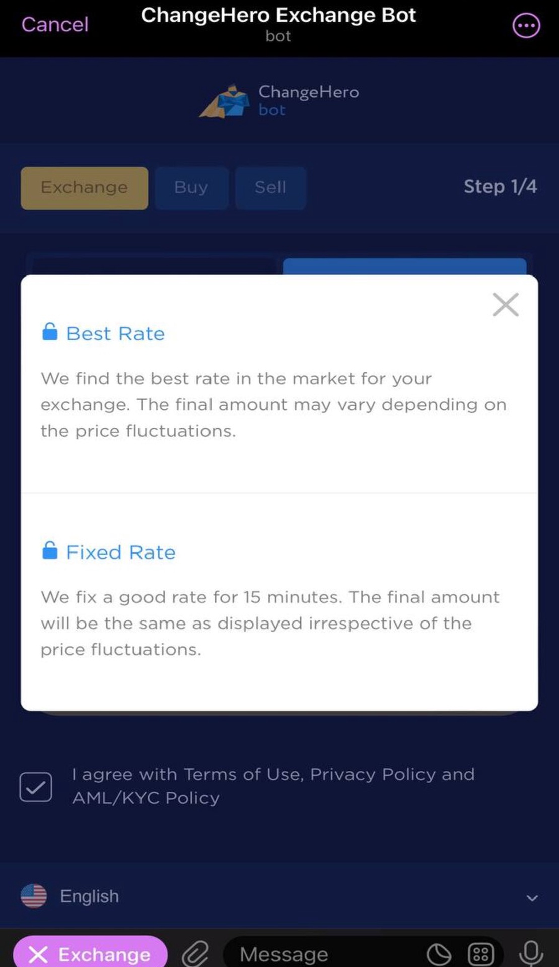 ChangeHero Bot App Image
