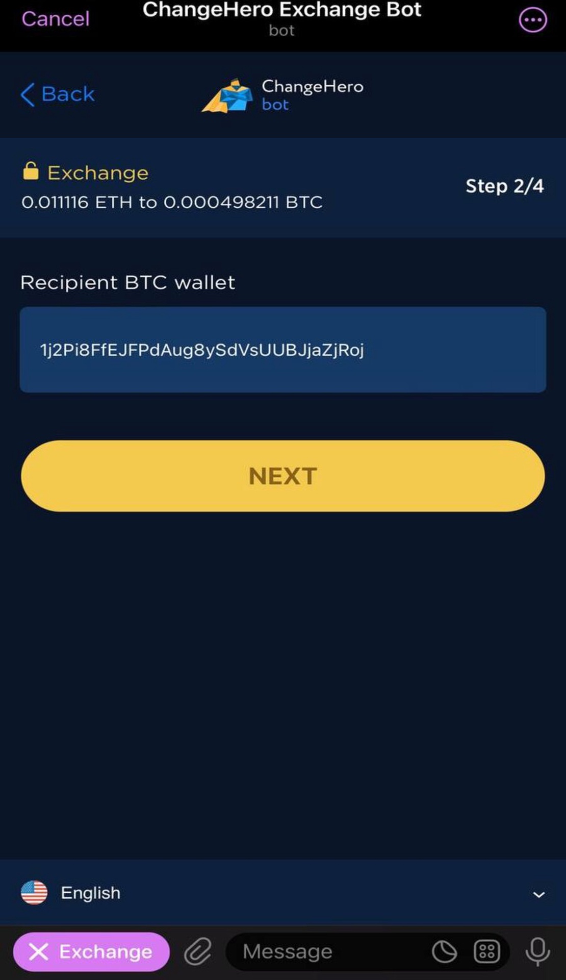 ChangeHero Bot App Image