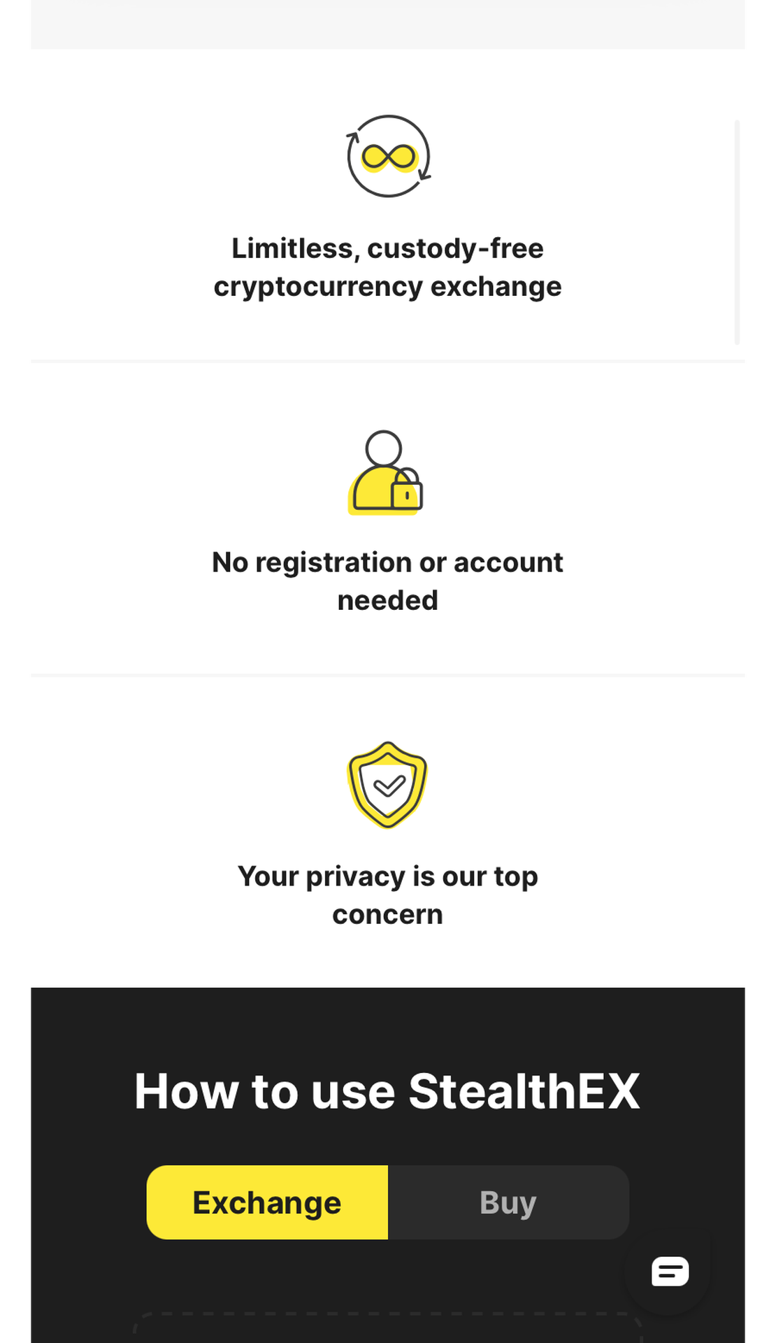 StealthEX App Image