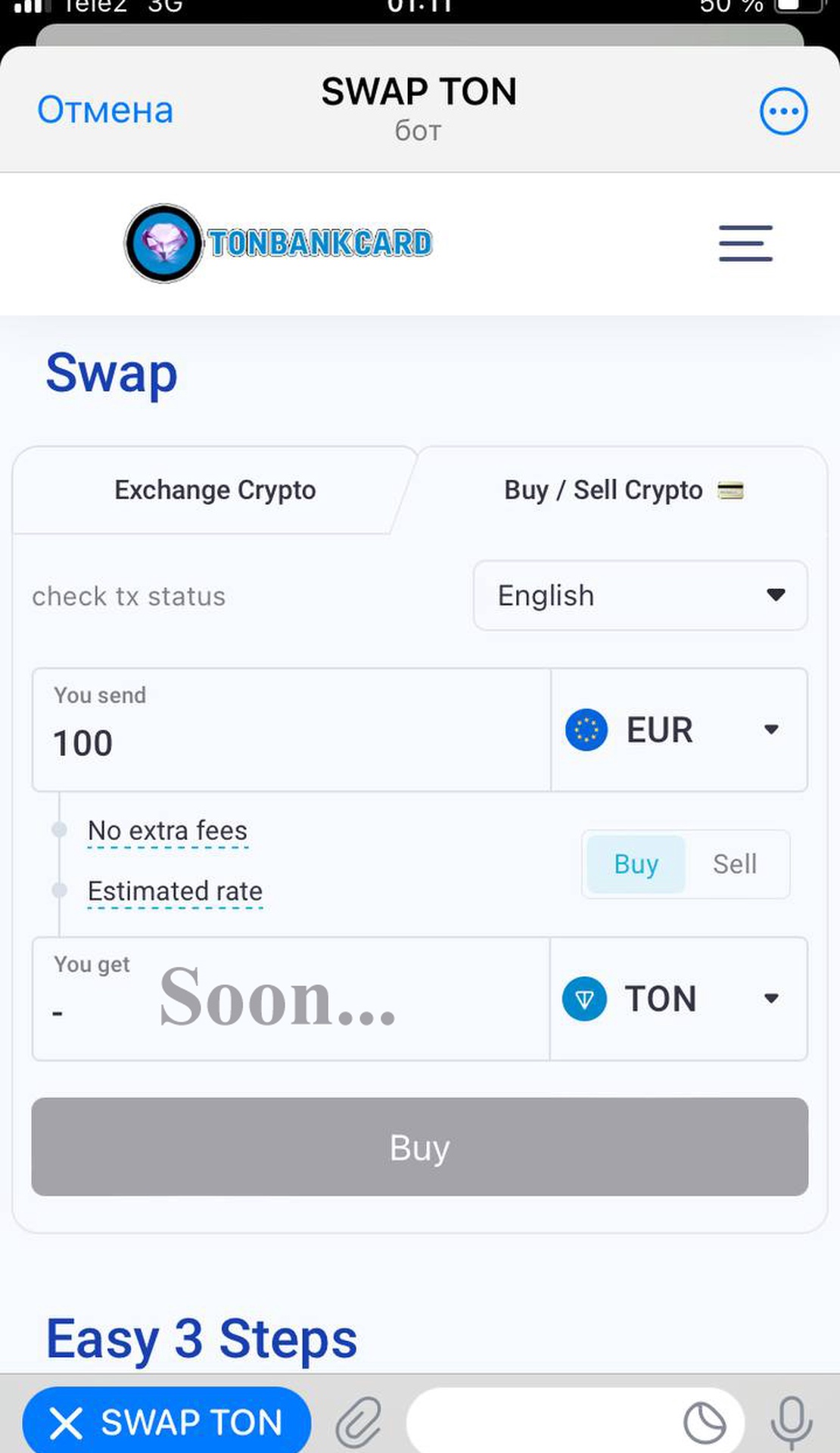 TONBANKCARD Exchange App Image