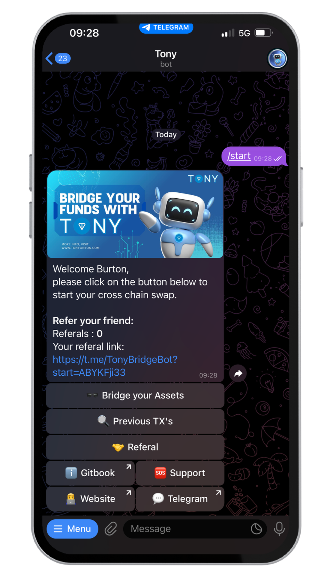 Tony Bridge App Image