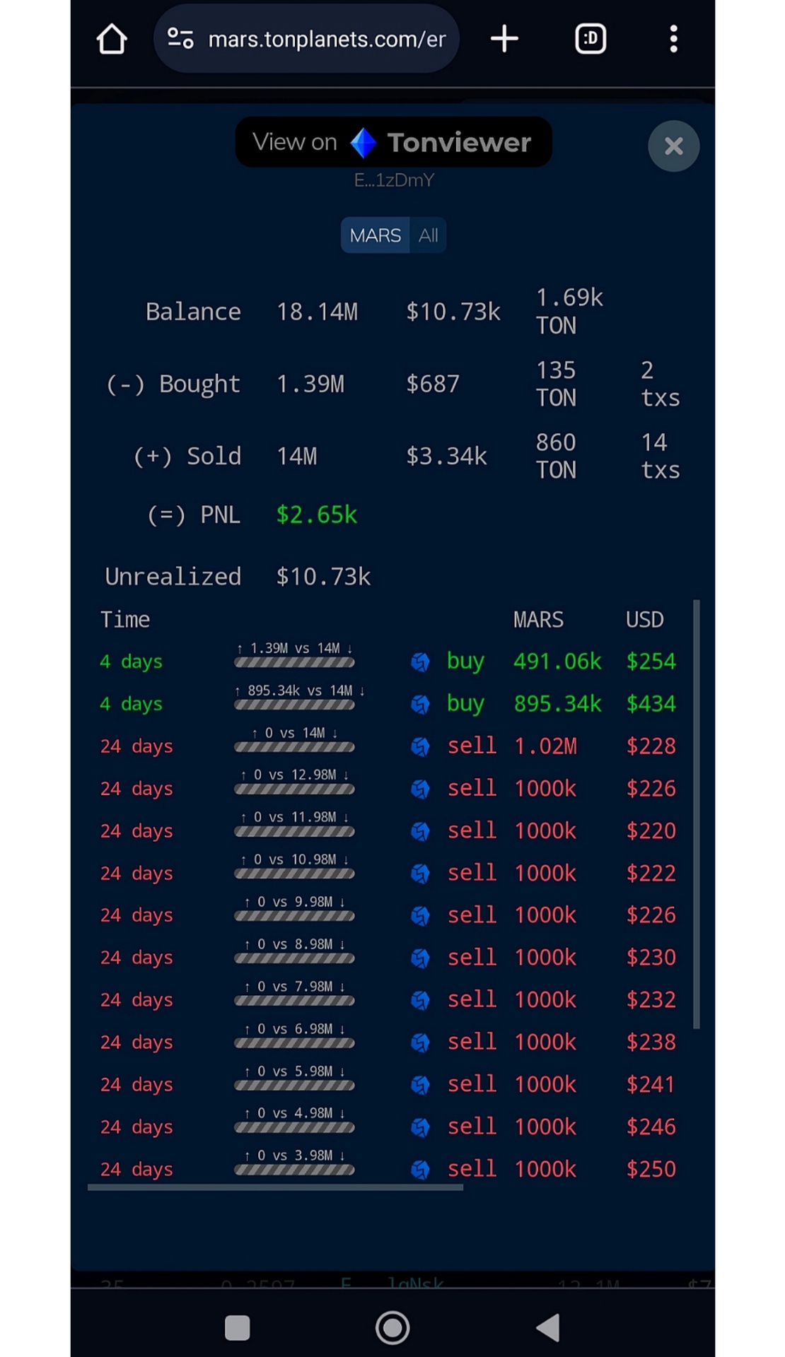 MARS DEX App Image
