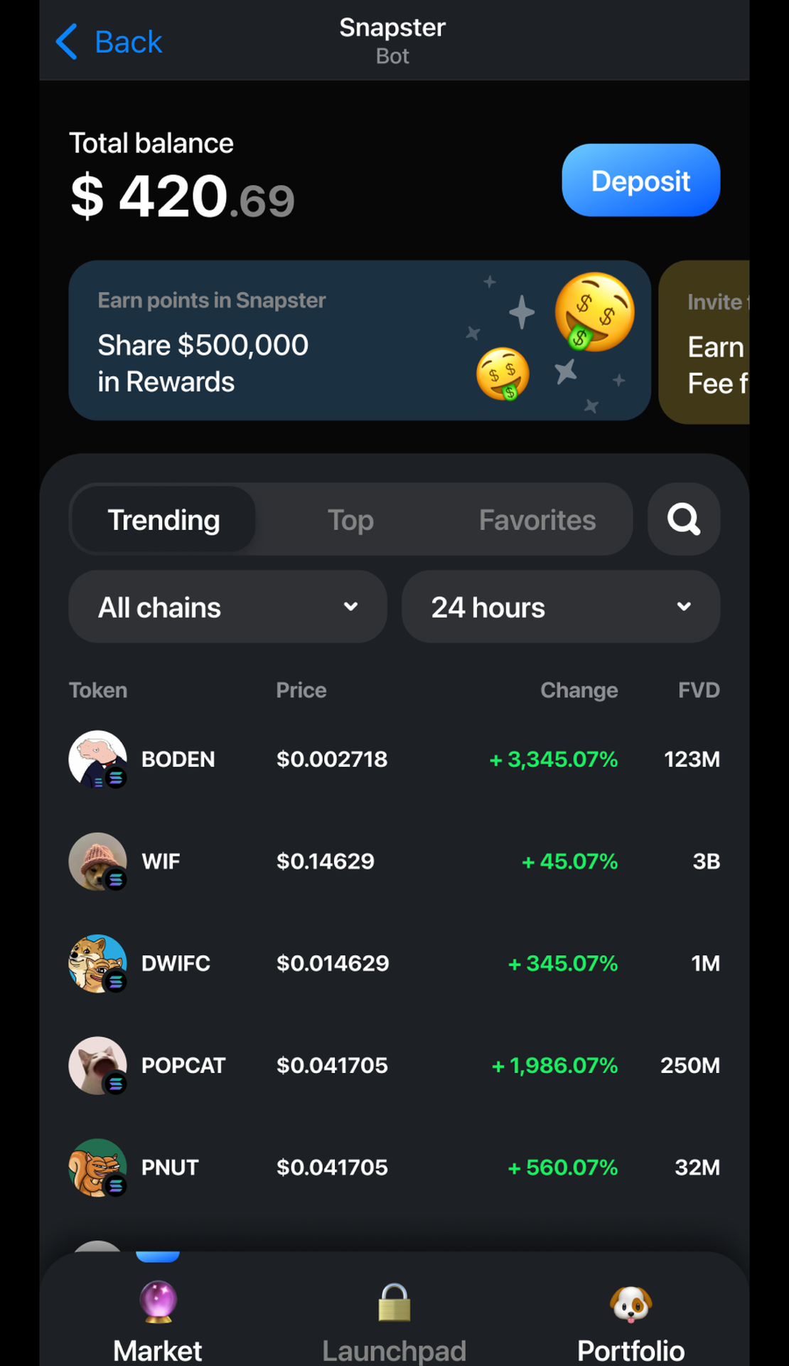 Snapster Trading ⚡️ App Image