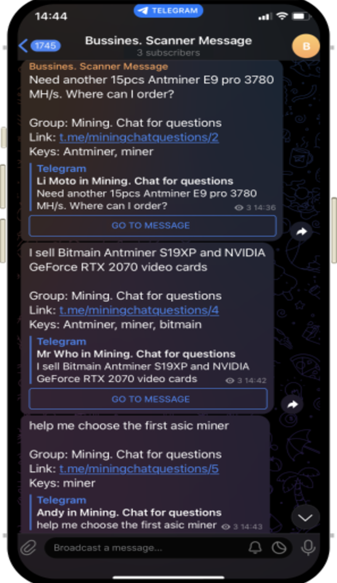 SCANNER MESSAGE App Image
