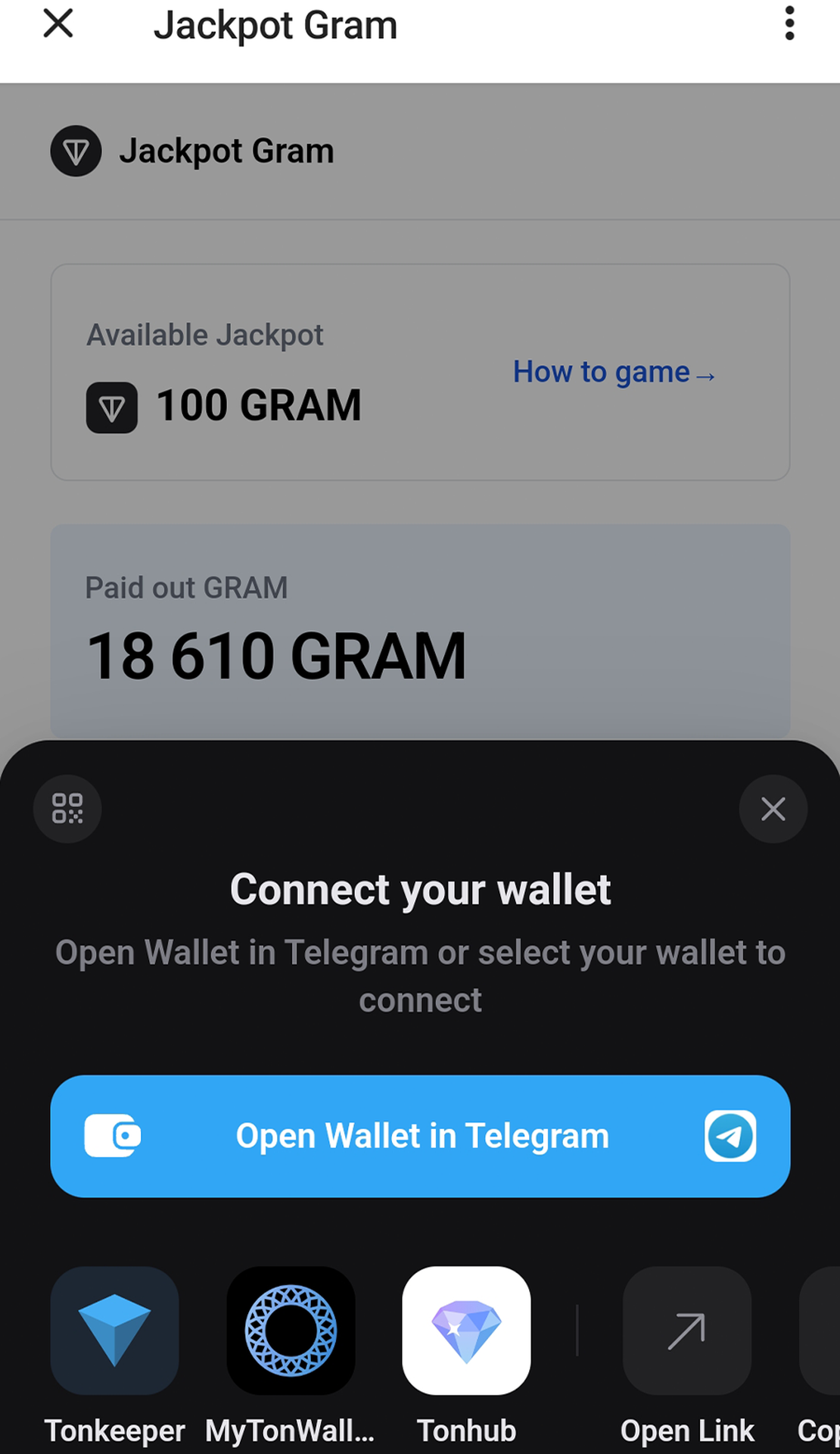Jackpot Gram App Image