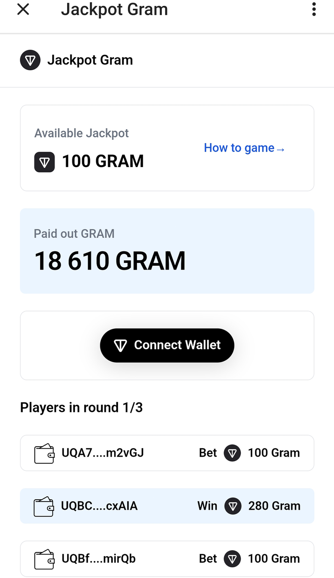 Jackpot Gram App Image