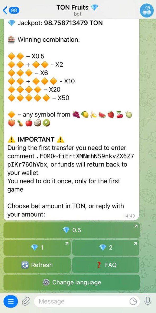 TON Fruits App Image