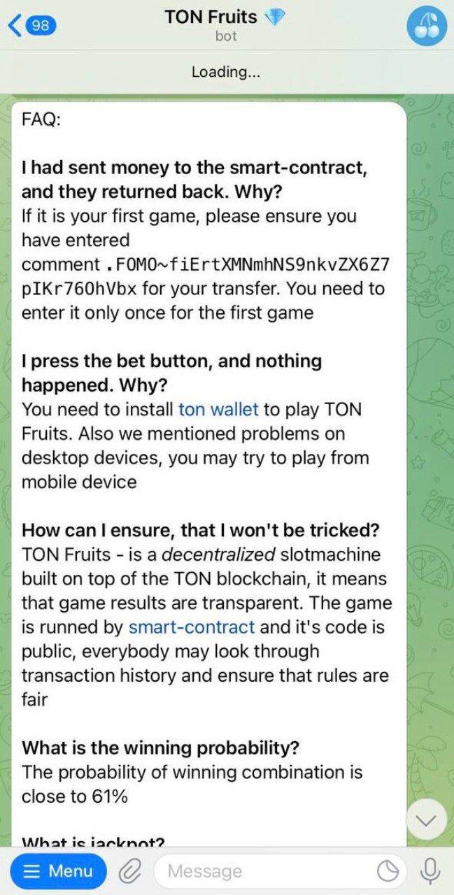 TON Fruits App Image