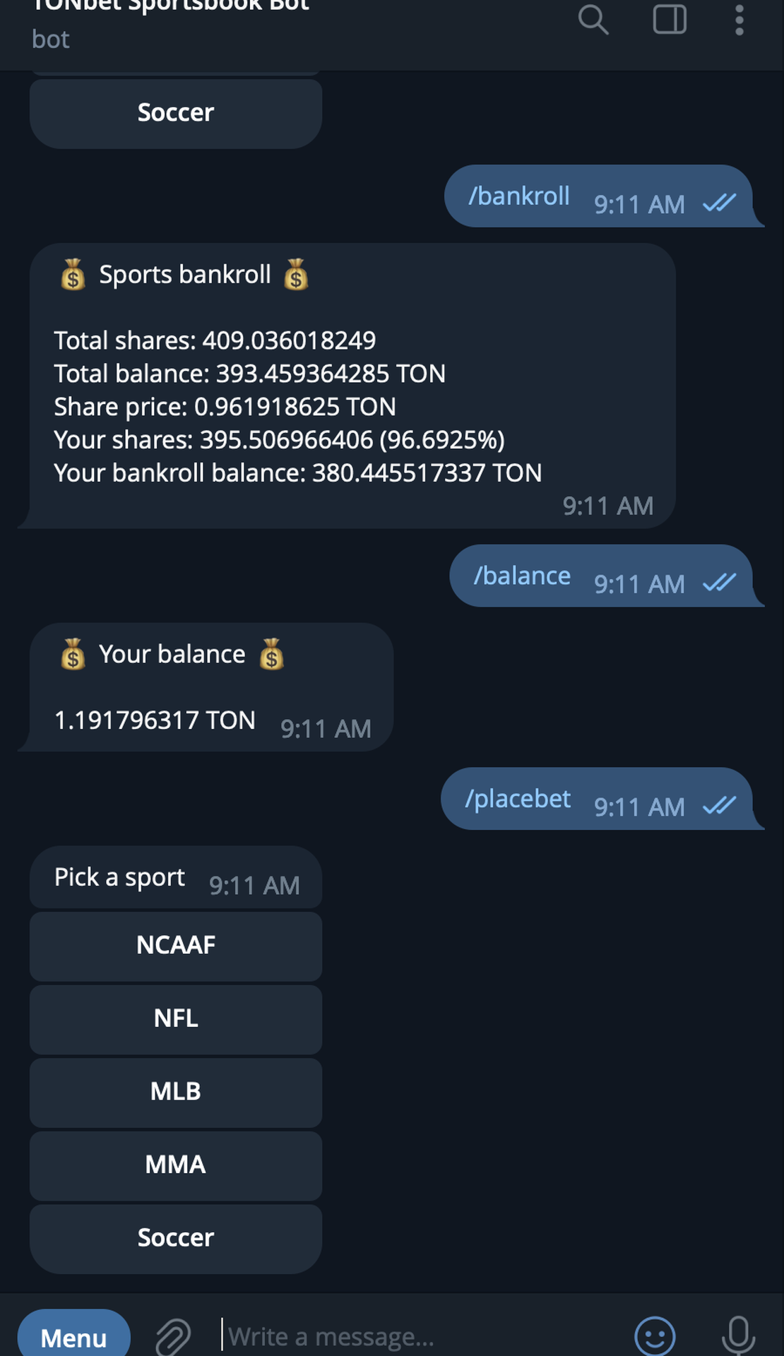 TONbet Sportsbook App Image