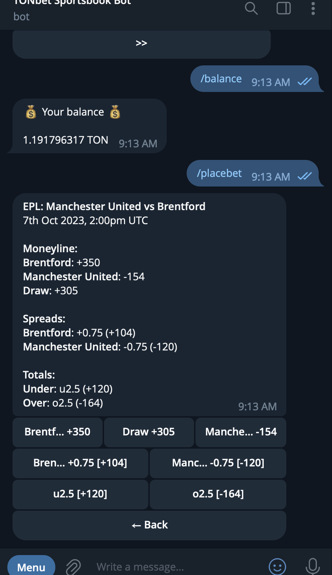 TONbet Sportsbook App Image