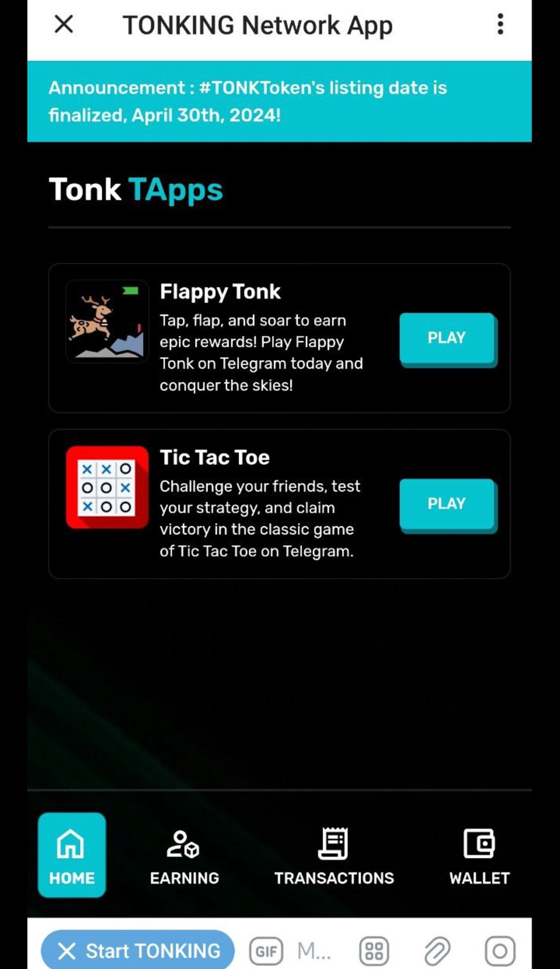 TONKING Network App Image