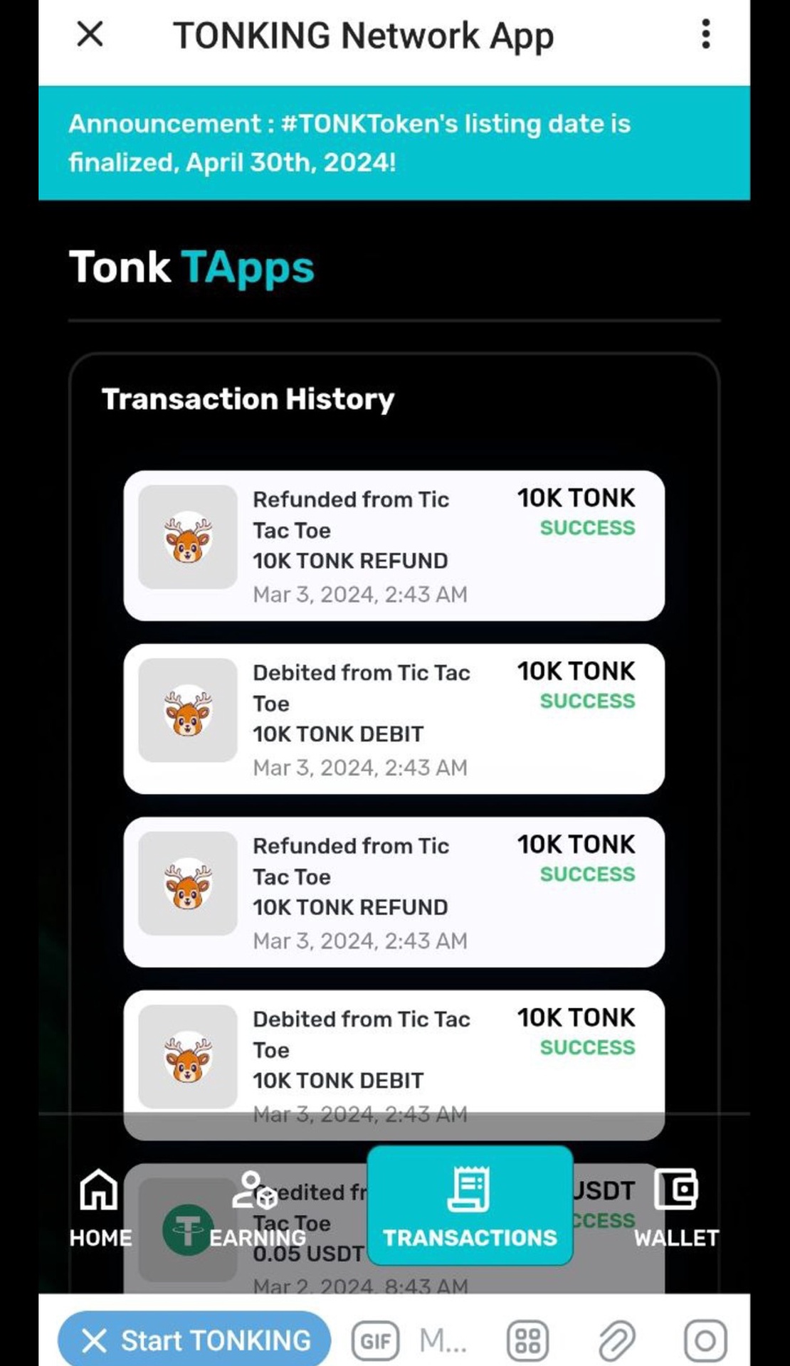 TONKING Network App Image