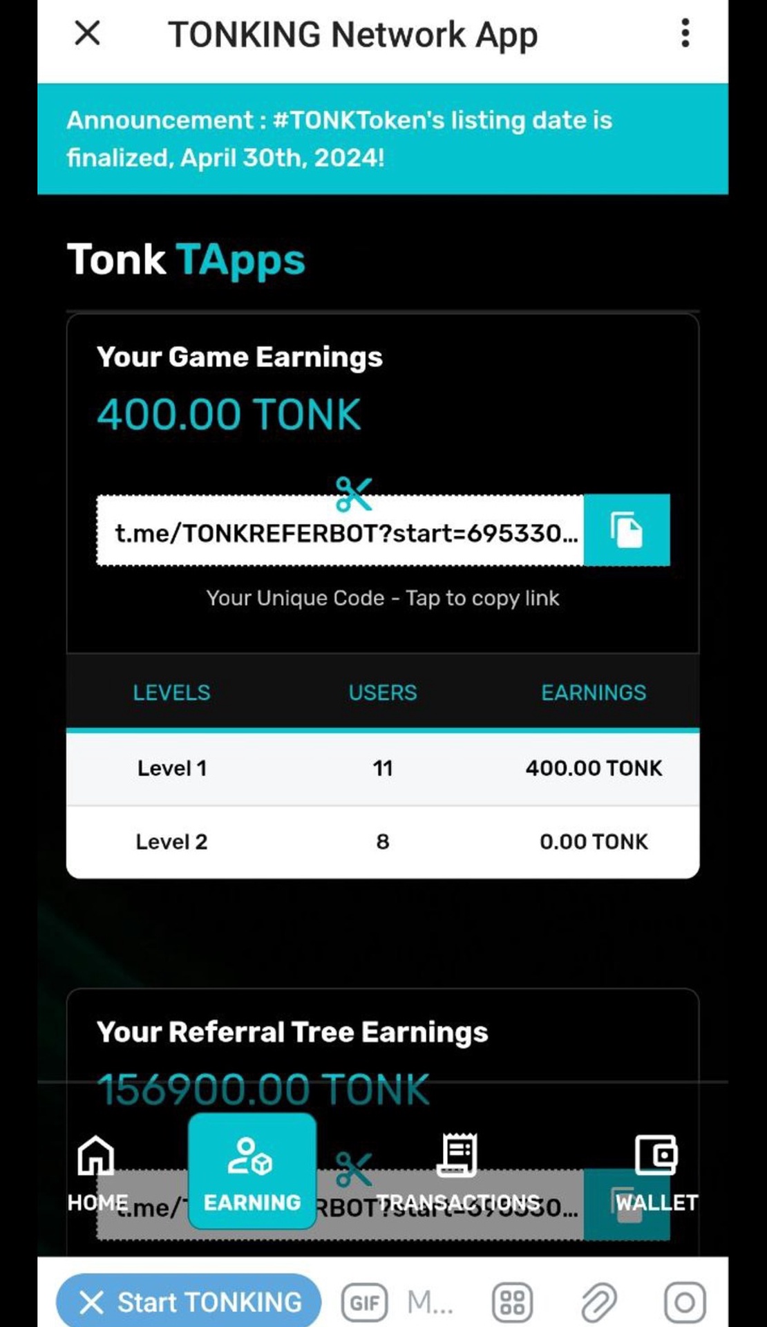 TONKING Network App Image