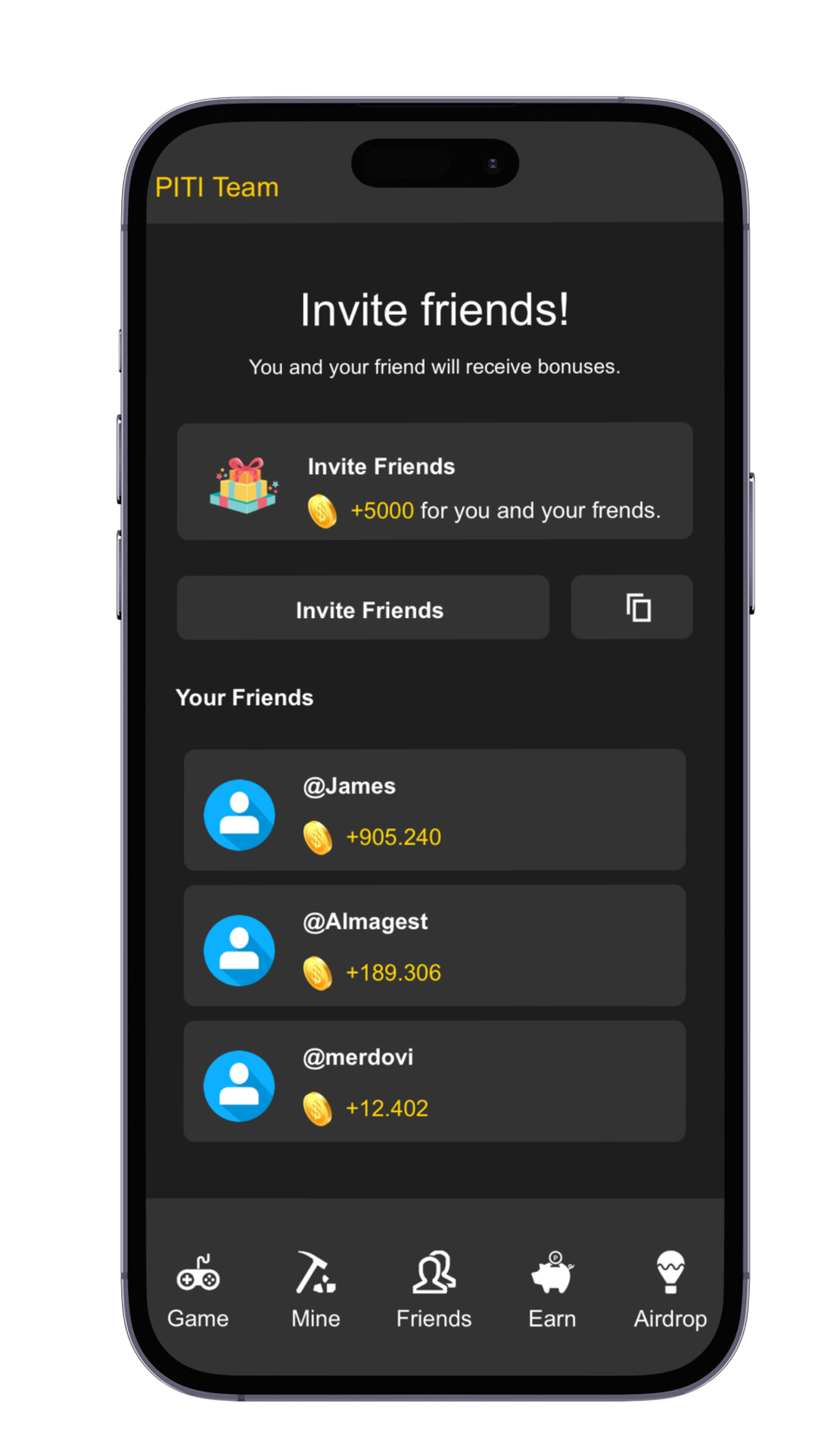 PITI Tap Game App Image
