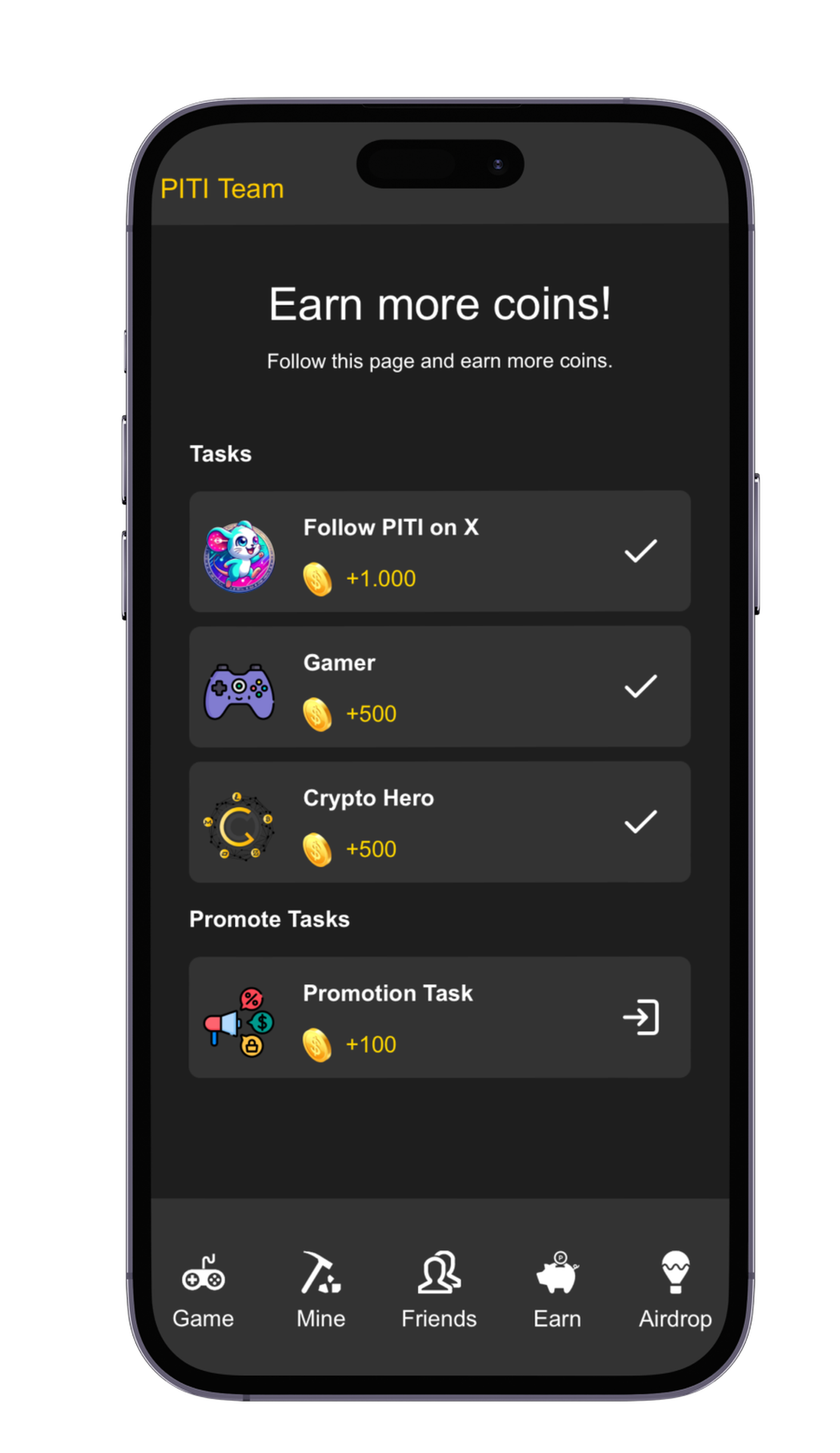 PITI Tap Game App Image