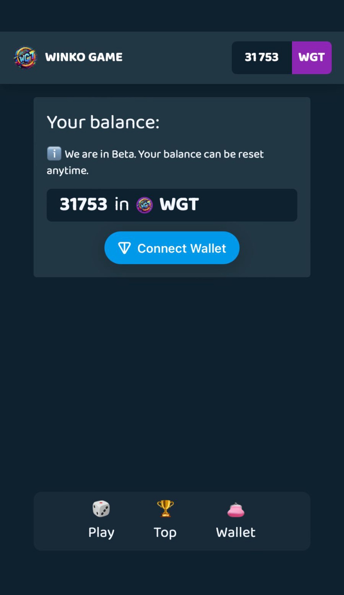 Winko Game Token App Image