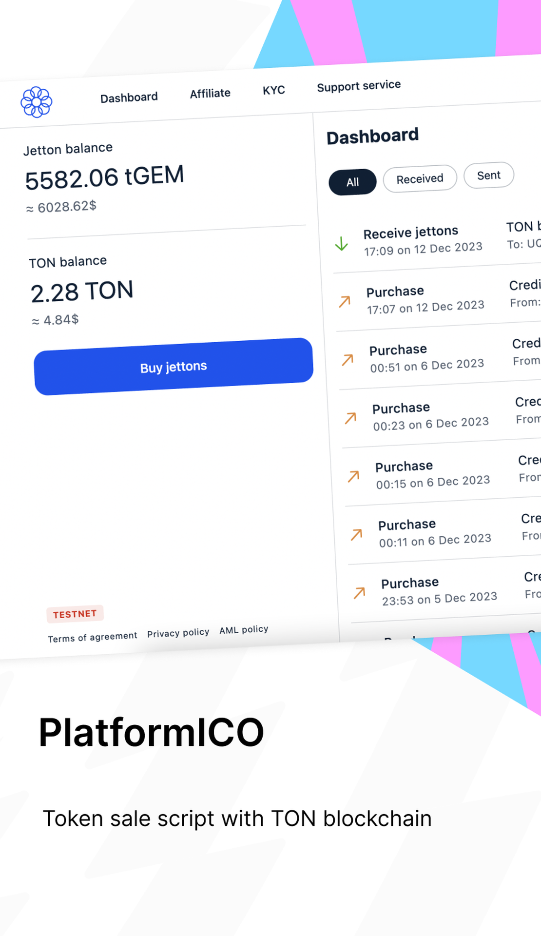 PlatformICO App Image