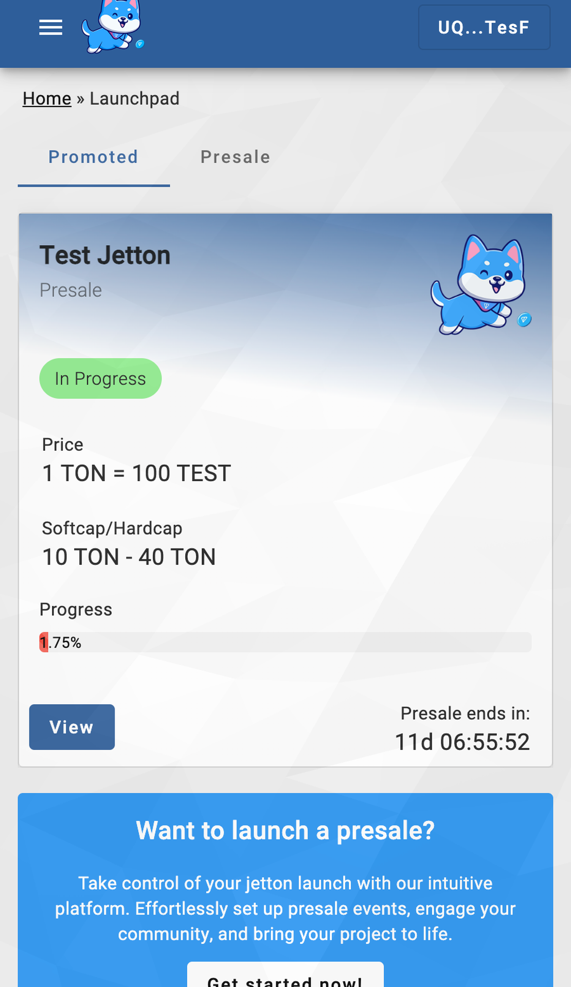 TON INU Launchpad App Image