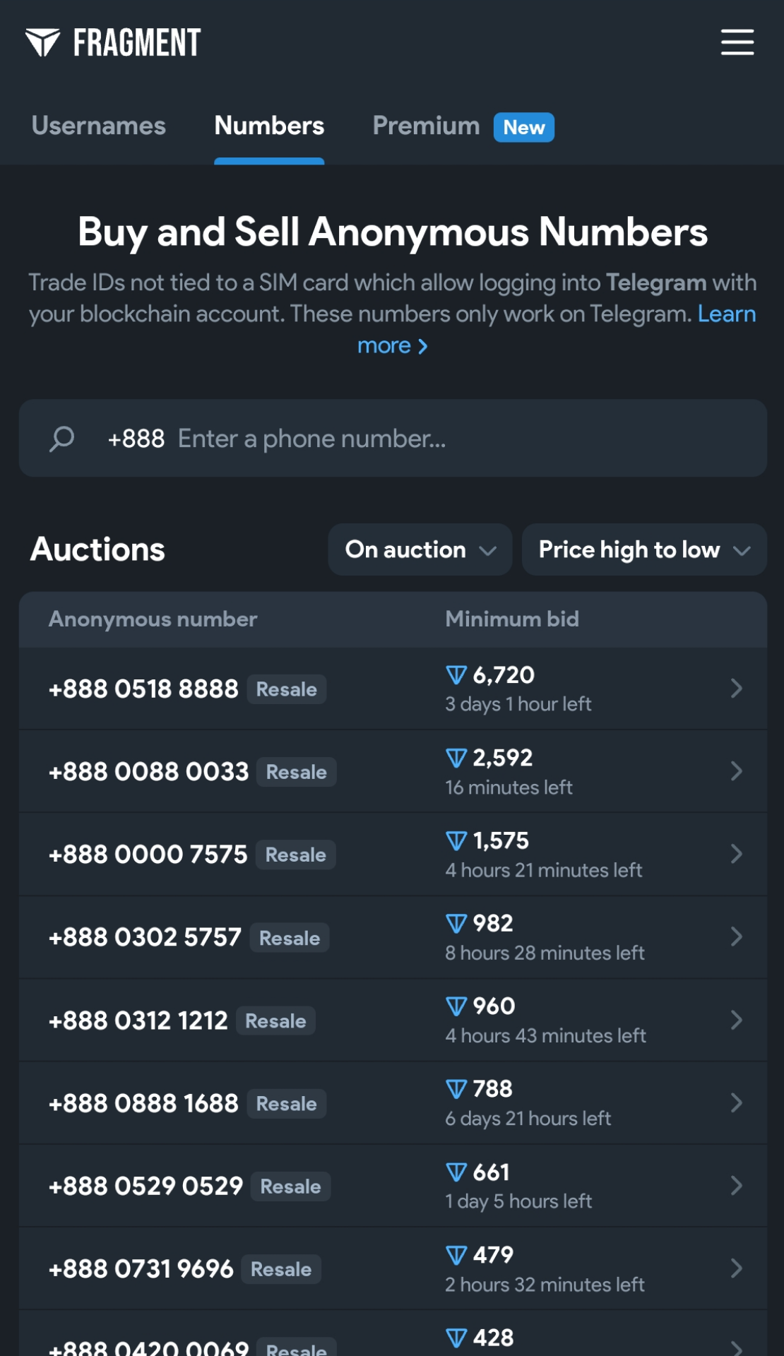 Telegram Numbers App Image