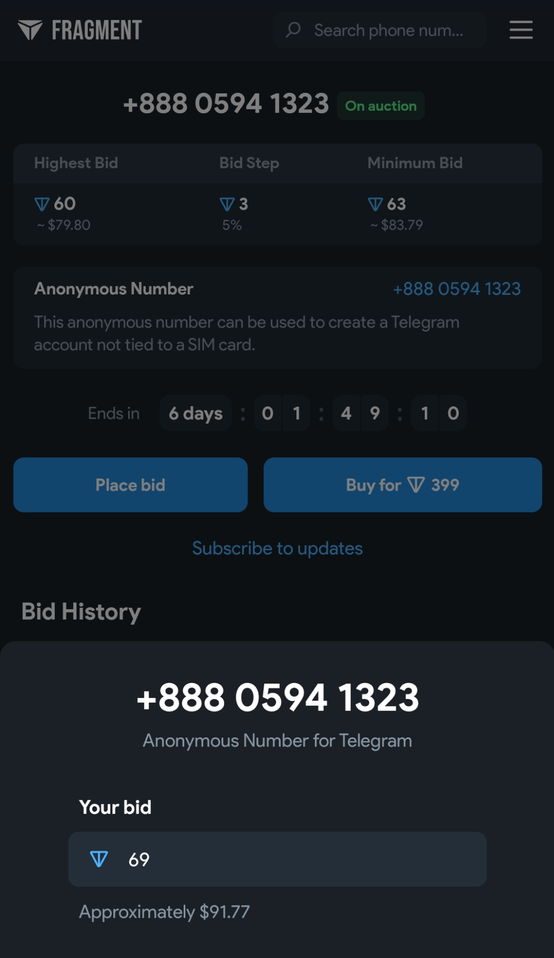 Telegram Numbers App Image