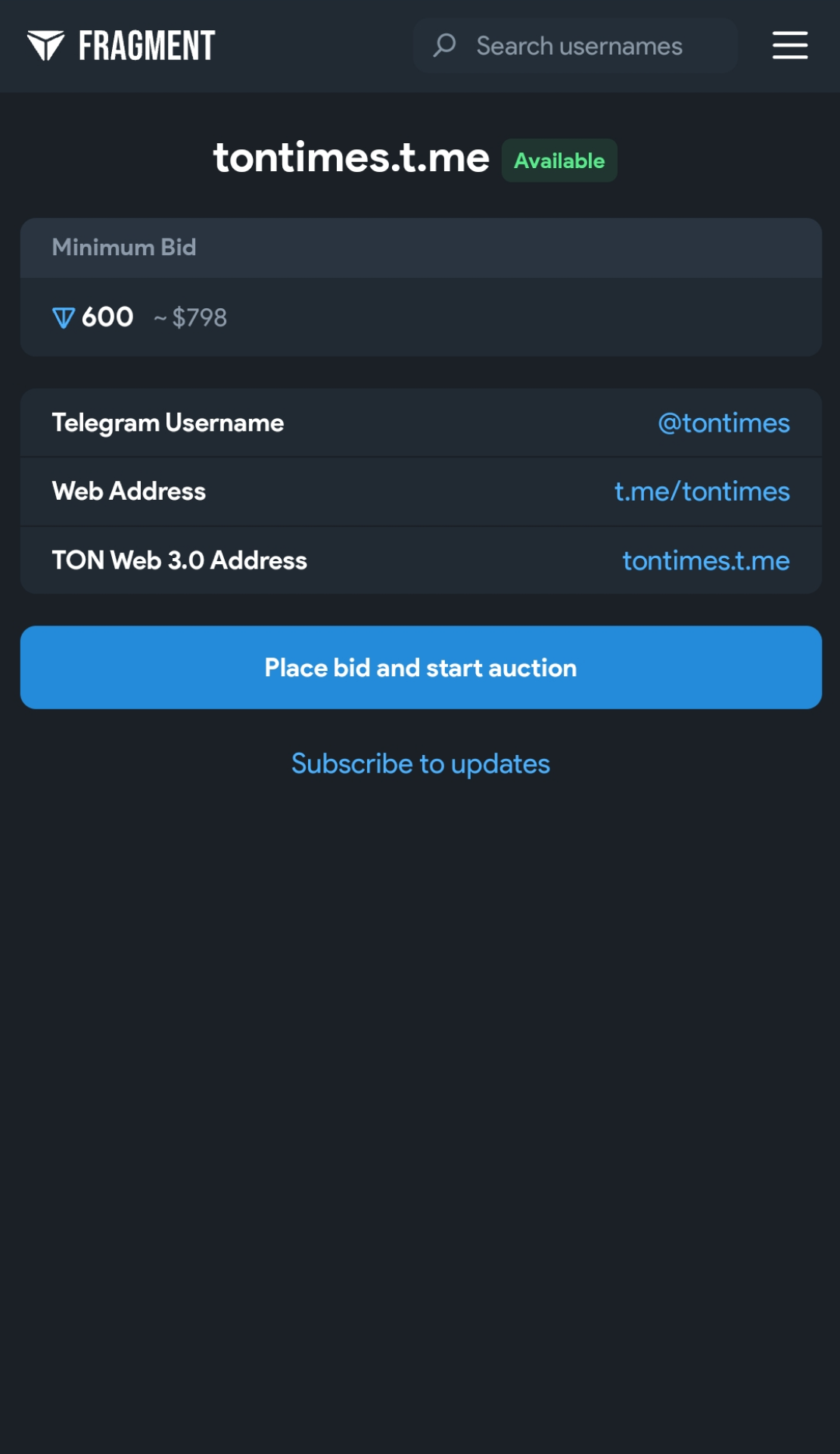 Telegram Usernames App Image