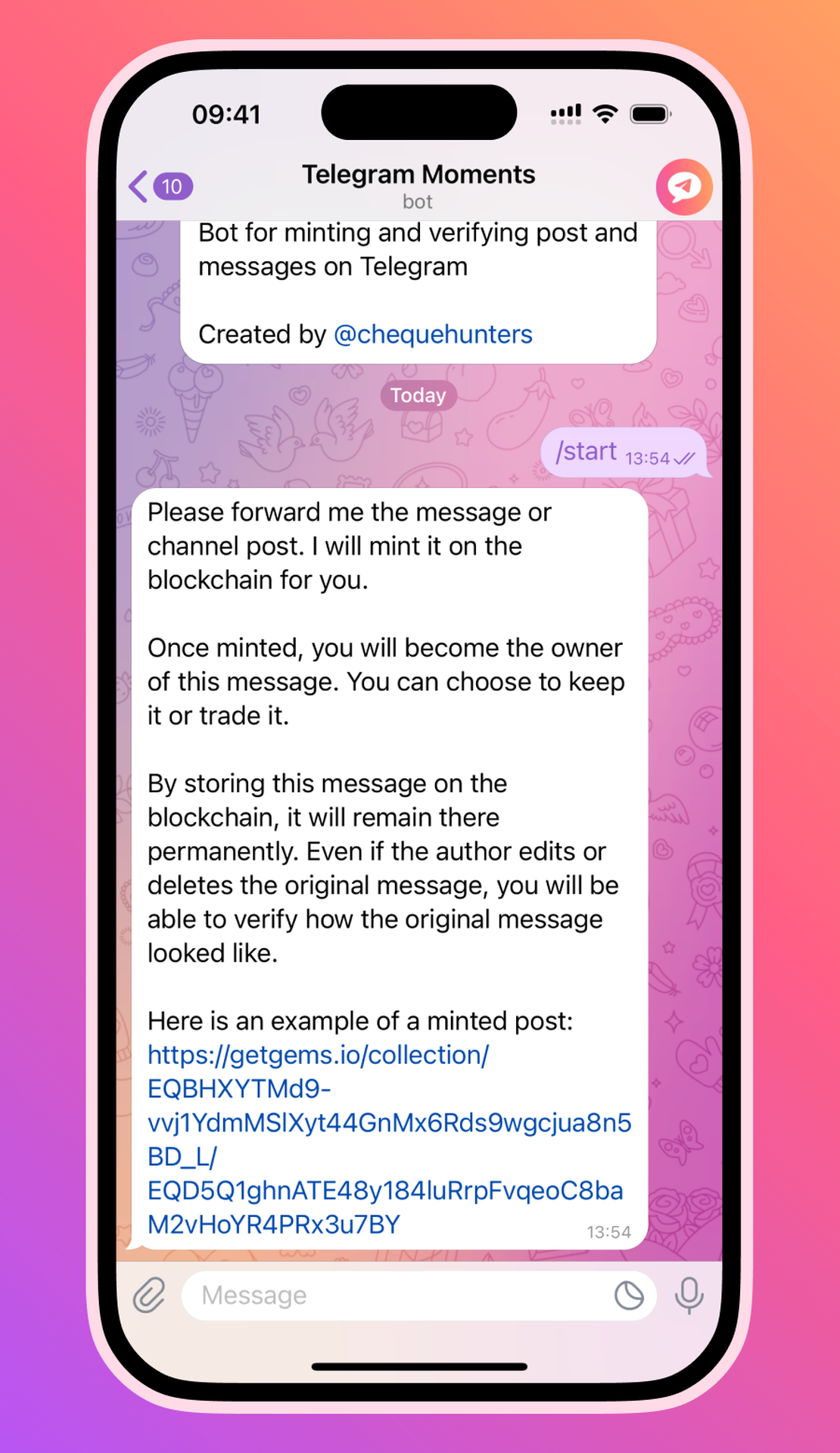 Telegram Moments App Image