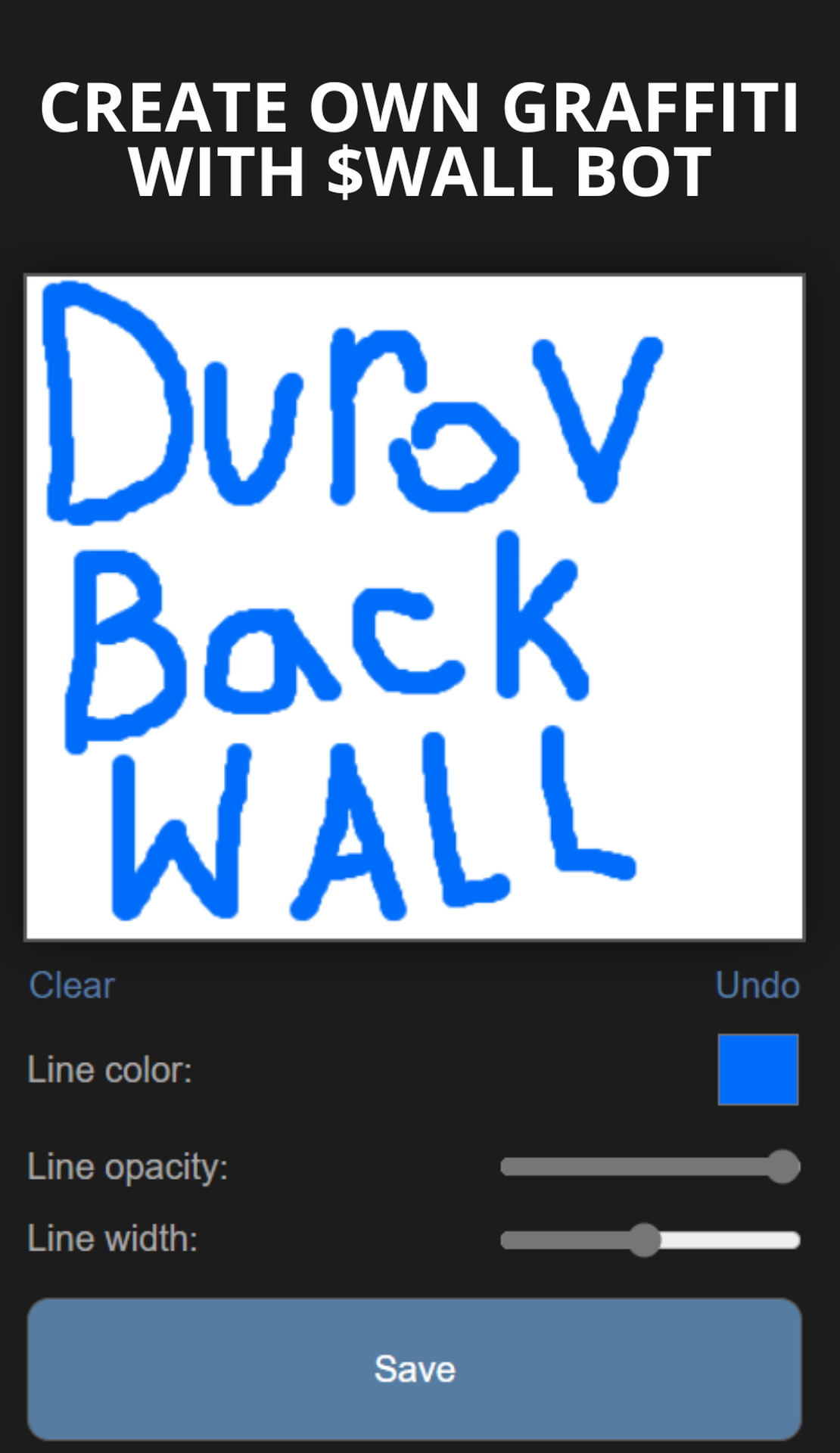 DUROV BACK WALL App Image