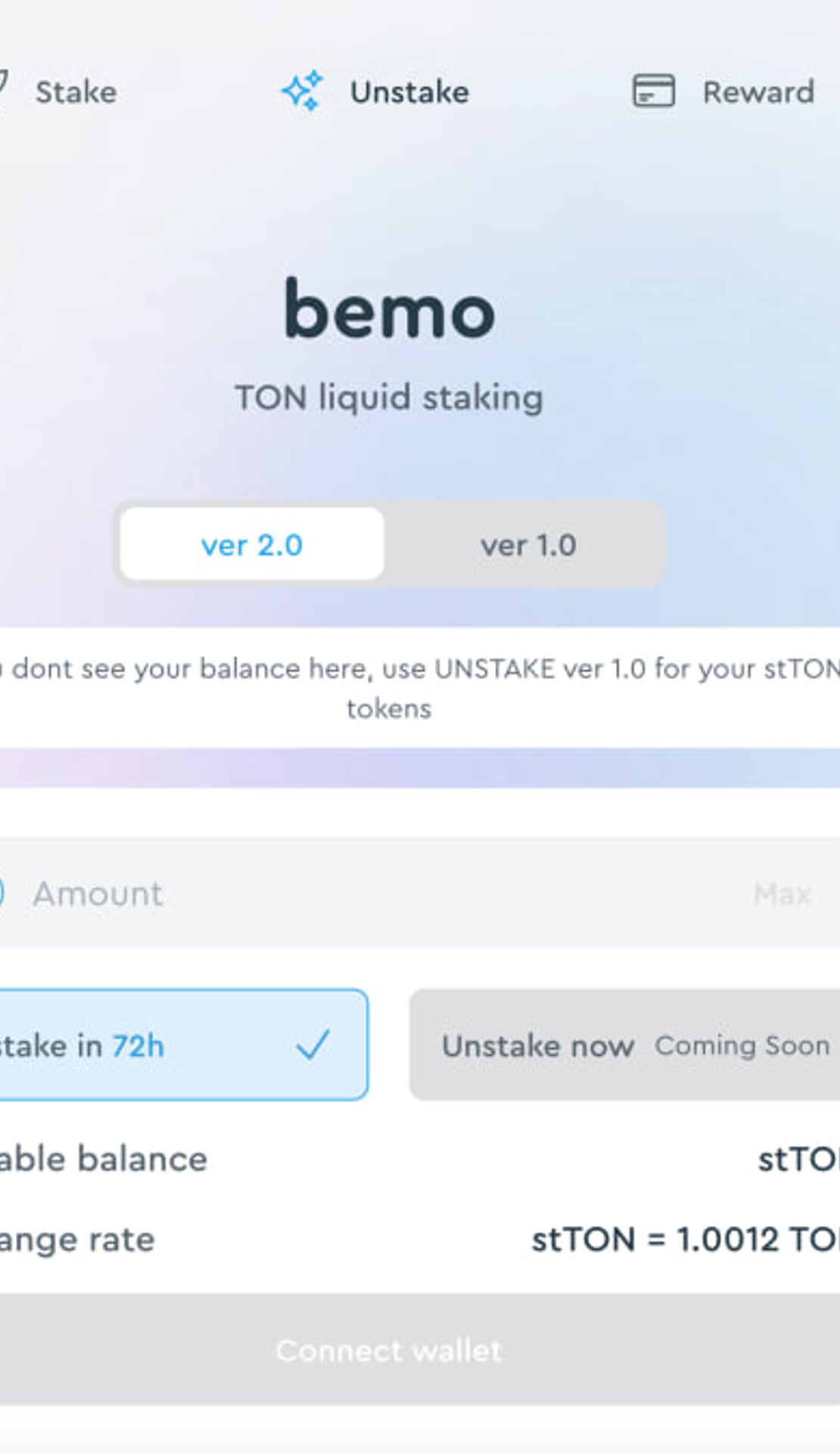 Bemo liquid staking App Image