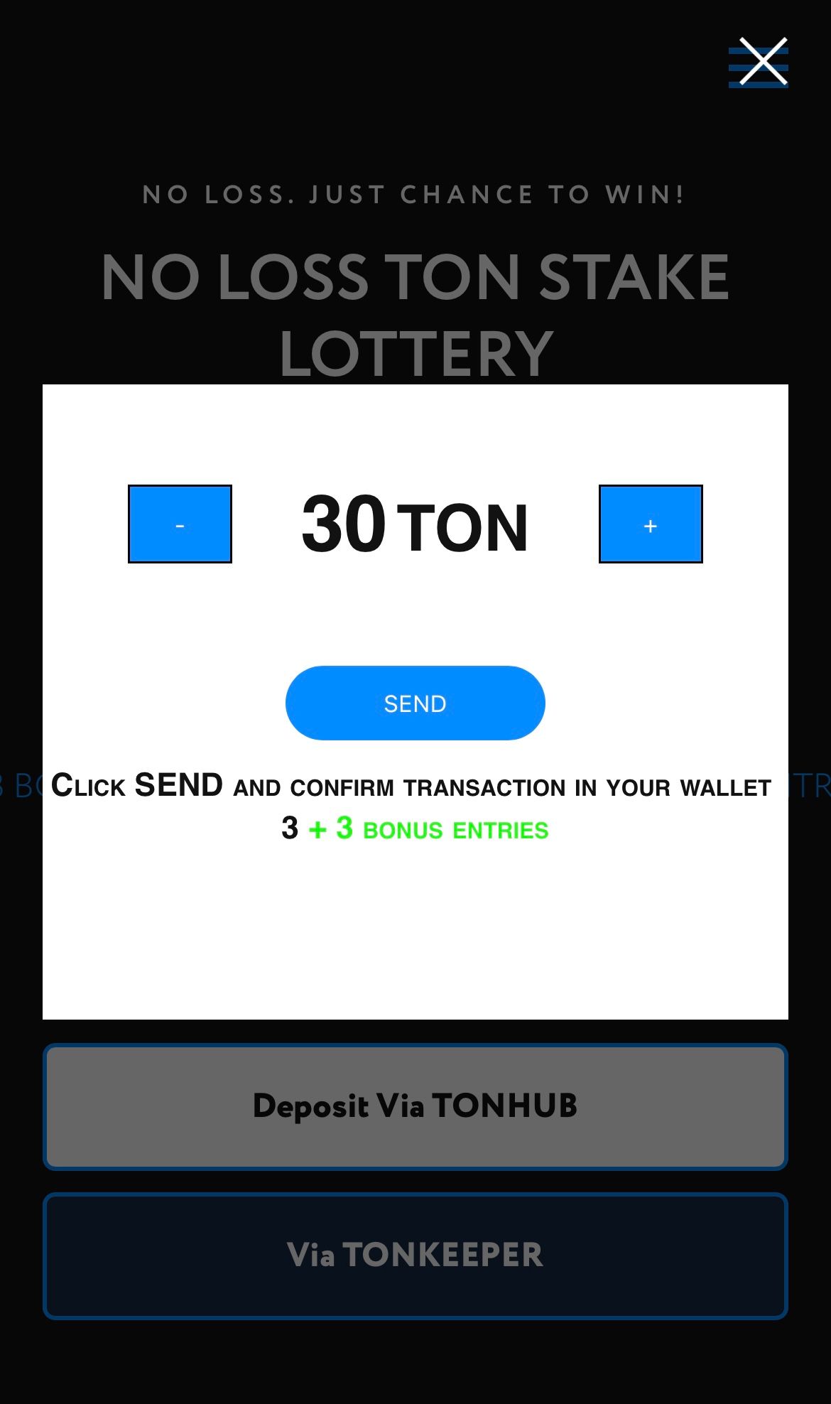 Ton Stake Lottery App Image