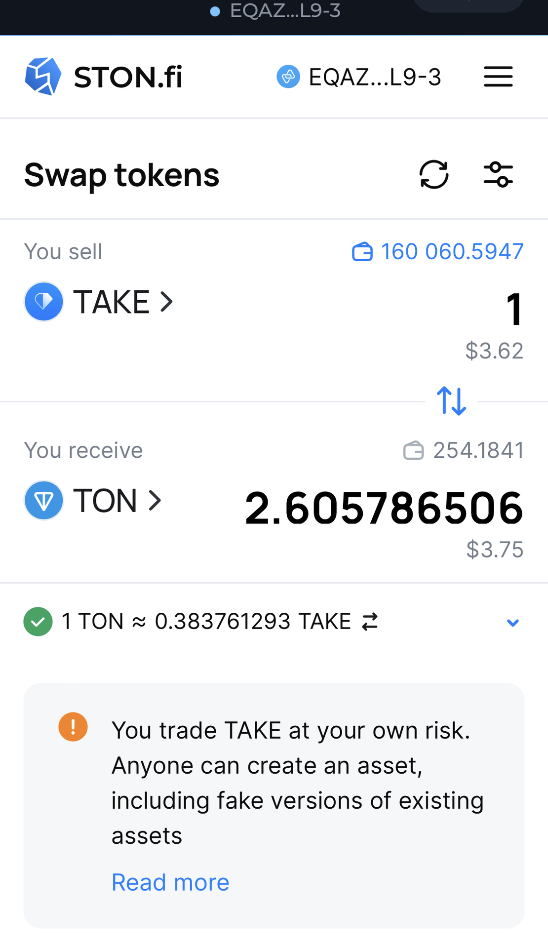 TonTake (TAKE) App Image