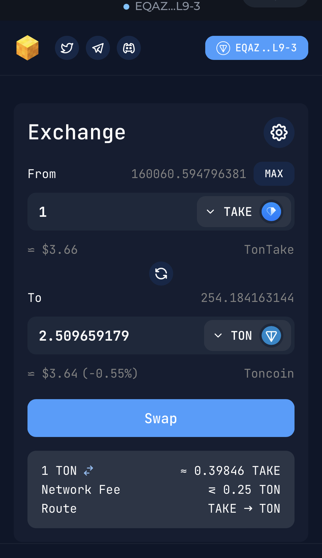 TonTake (TAKE) App Image