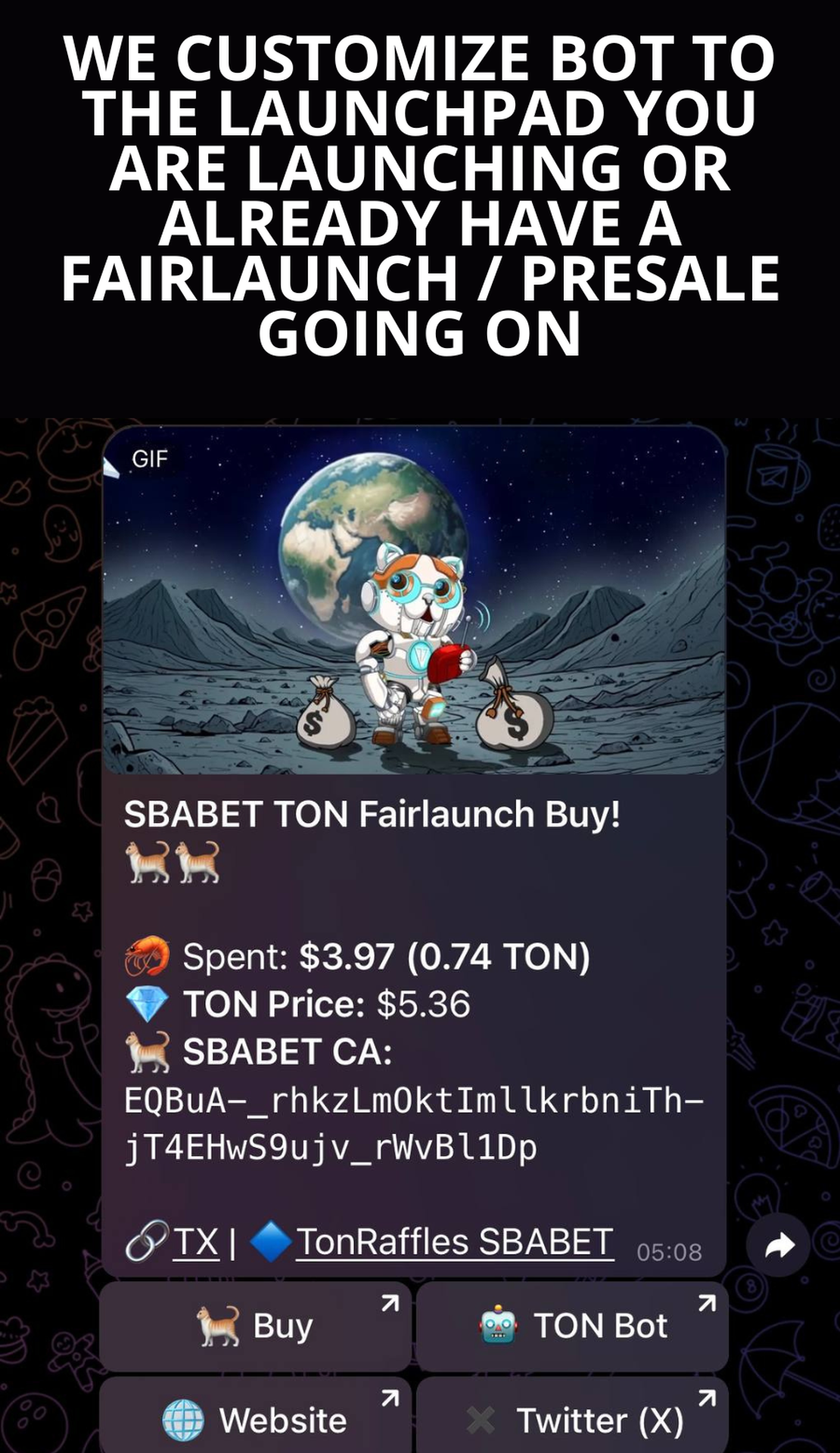 SBABET BuyBot App Image