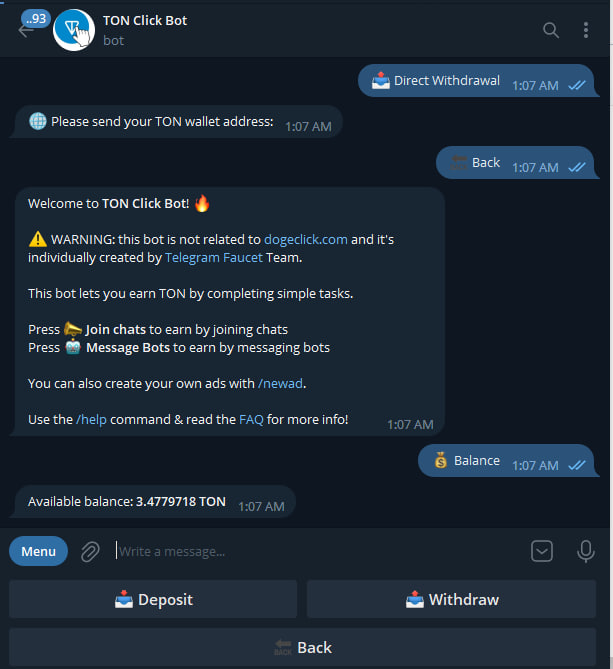 TON Click Bot App Image