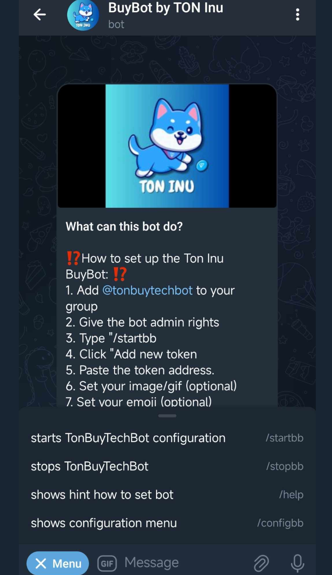TON INU BuyBot App Image