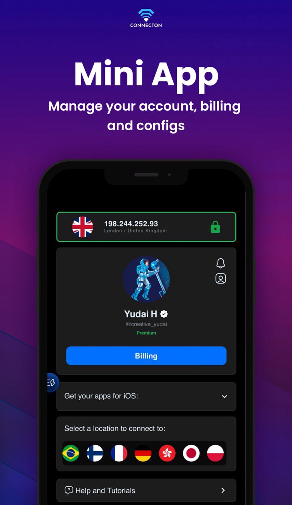 Connecton VPN App Image
