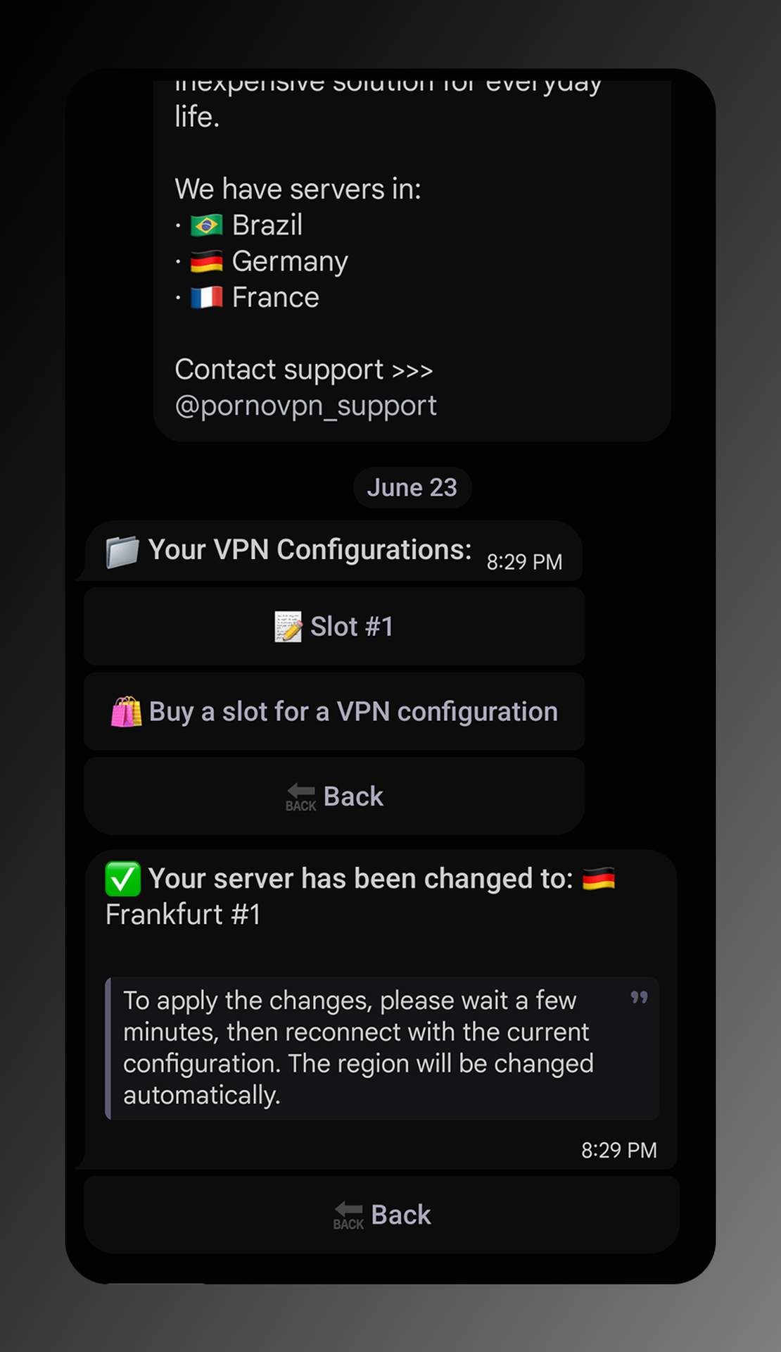 Porno VPN Bot App Image