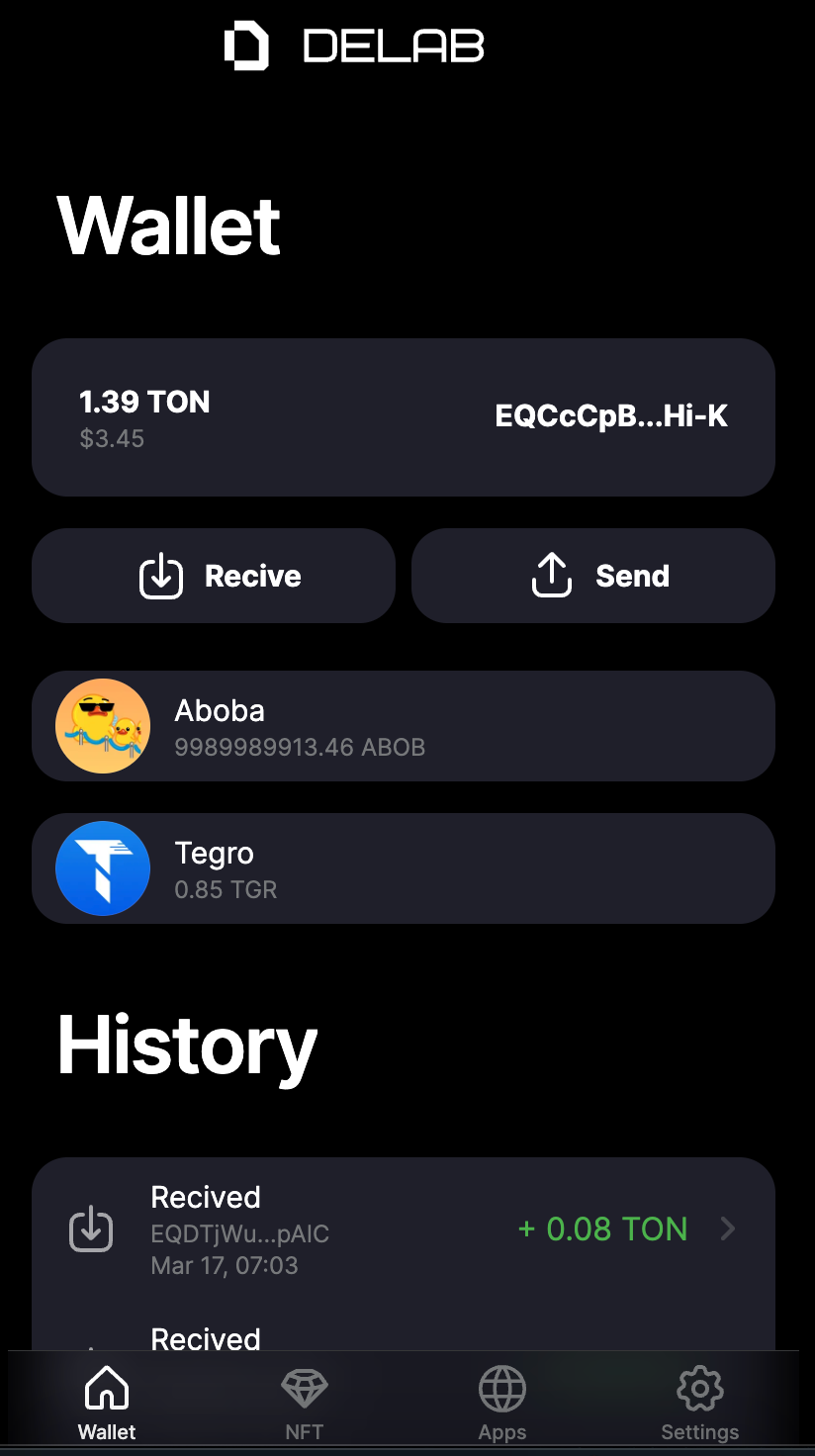 DeWallet App Image