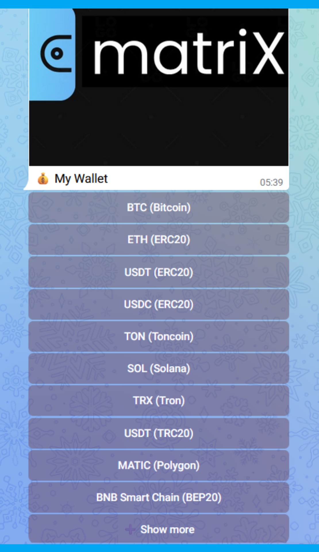 Matrix Wallet App Image